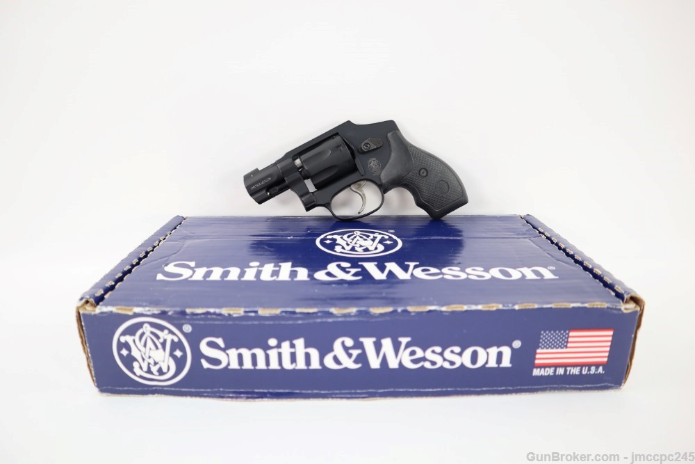 Very Nice Smith & Wesson 351C Airlite .22 Magnum Revolver W/ Original Box -img-0