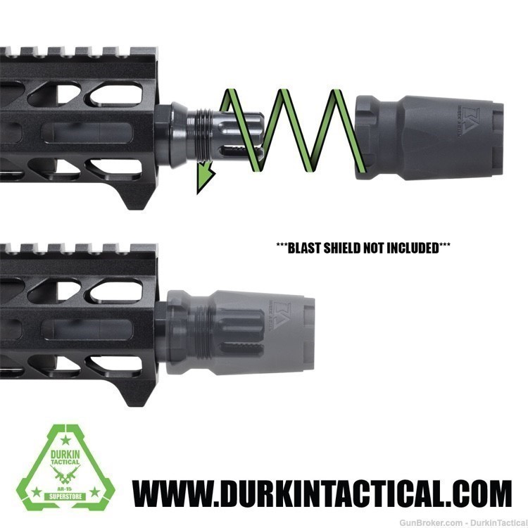  Breek Arms BFO 5/8"X24 Flash Hider Cage Style, Outside Threaded- Black Nit-img-2