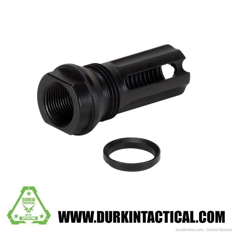  Breek Arms BFO 5/8"X24 Flash Hider Cage Style, Outside Threaded- Black Nit-img-1