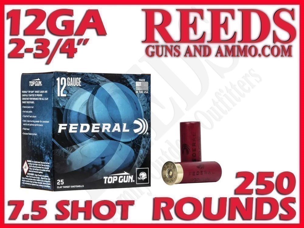 Federal Top Gun Target 12 Ga 1-1/8oz 7.5 Shot 2-3/4in TGL1275-img-0