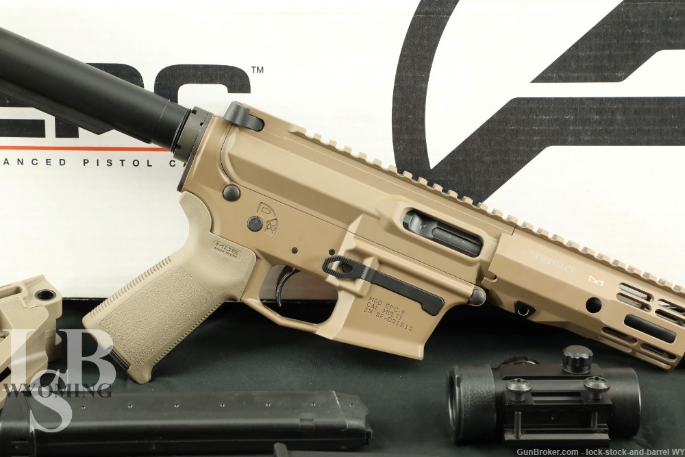 Aero Precision EPC-9 FDE 9mm 5.5” Semi-auto AR Pistol Glock Mags-img-0