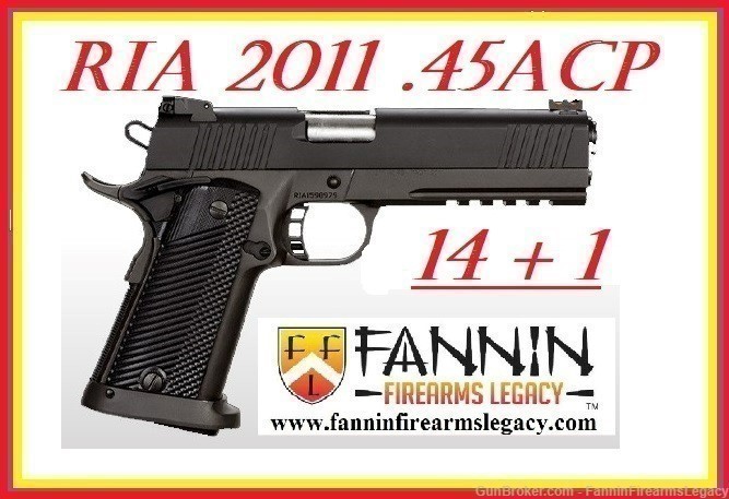 ROCK ISLAND ARMORY M1911-A1 Tactical 2011 VZ 45 ACP 14+1 51567 Double Stack-img-0