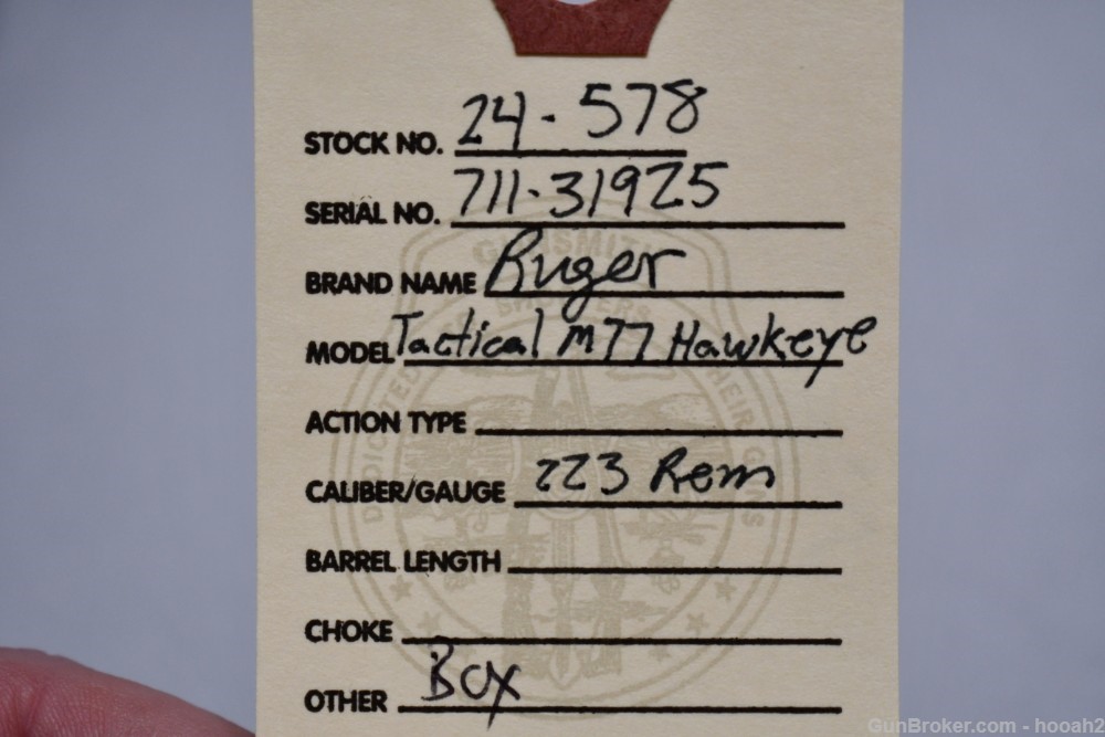 Uncommon Ruger M77 Hawkeye Tactical Bolt Action Rifle 223 Rem W Box 2011-img-1