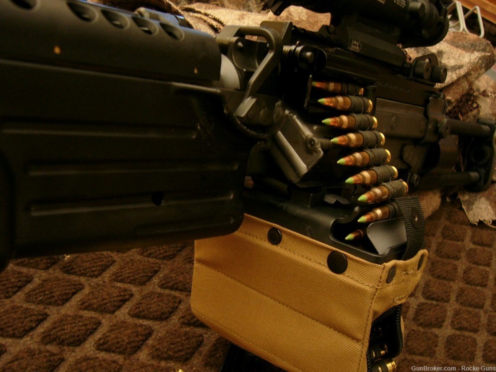 FN FNH HERSTAL M249 M249S 5.56 NATO BELTED GREEN TIP TRIJICON ACOG RMR 5.56-img-9