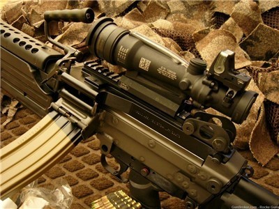 FN FNH HERSTAL M249 M249S 5.56 NATO BELTED GREEN TIP TRIJICON ACOG RMR 5.56