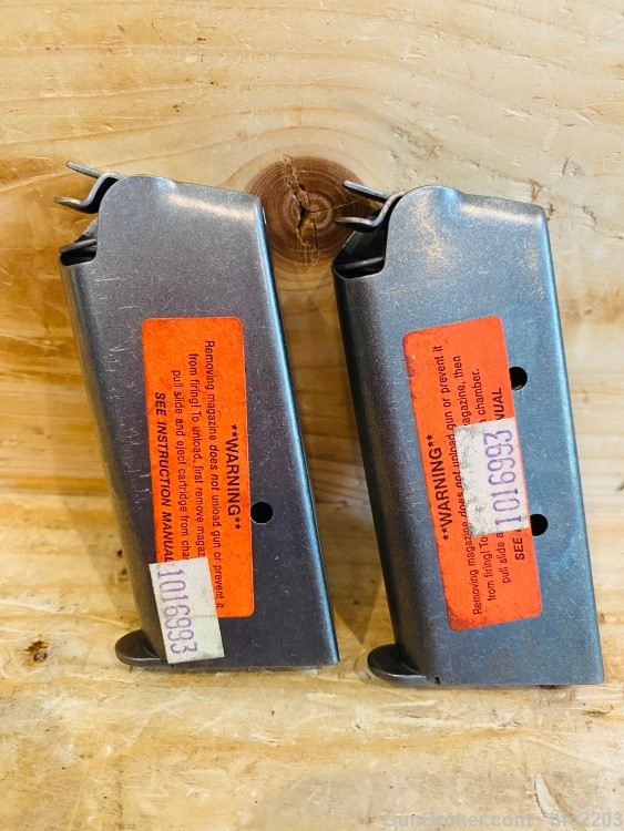 (2) AMT 45 ACP BackUp Brand New Stainless Steel Factory Mags-img-0