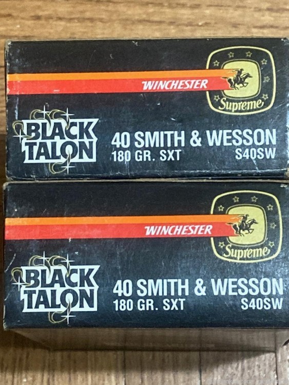 Black Talon 40 S&W 180 gr SXT HP Pistol Ammo 36 rd Winchester Supreme S40SW-img-1