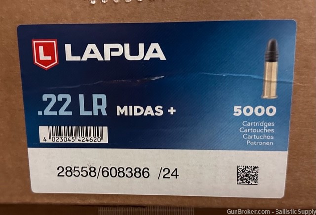 Lapua Midas + Plus .22LR - 22 LR - Case of 5000-img-0
