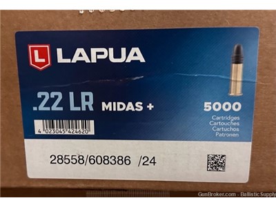 Lapua Midas + Plus .22LR - 22 LR - Case of 5000