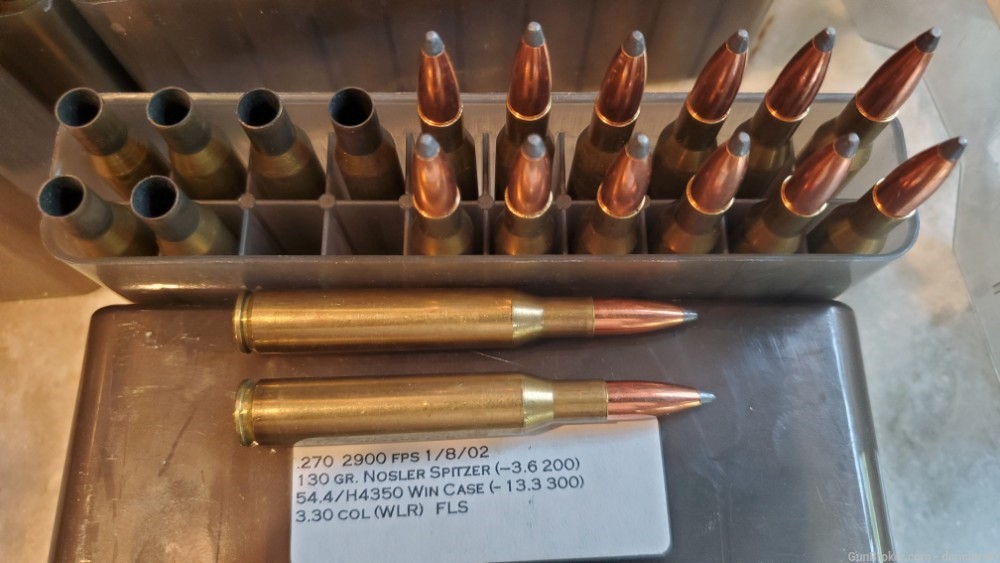 270 Winchester ammo - 78 rounds handloads and 15 brass  - see details-img-4