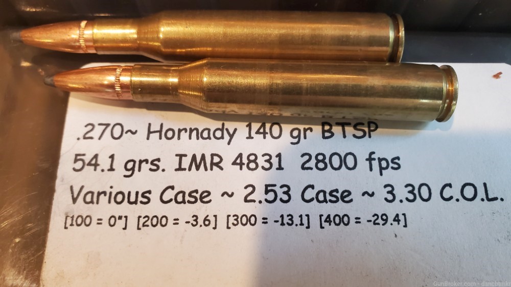 270 Winchester ammo - 78 rounds handloads and 15 brass  - see details-img-2