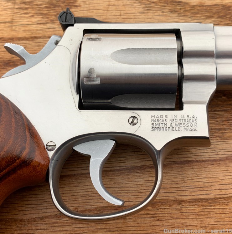 S&W 4" STAINLESS MODEL 686 NO DASH GONCALO ALVES FACTORY TARGETS .357 MAG-img-9
