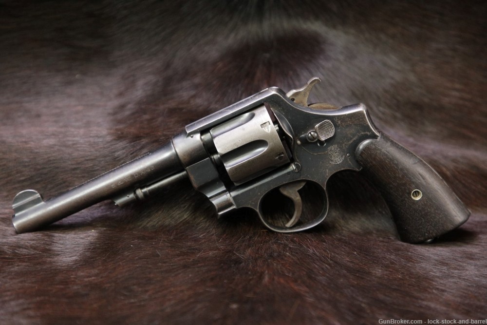 Brazilian Contract Smith & Wesson S&W 1917 .45 ACP 5.5" Revolver 1937 C&R-img-3