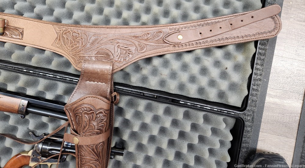 HENRY Lever STOEGER UBERTI 1873 CASE Color Holster Belt Ammo COMBO 45 Colt -img-24