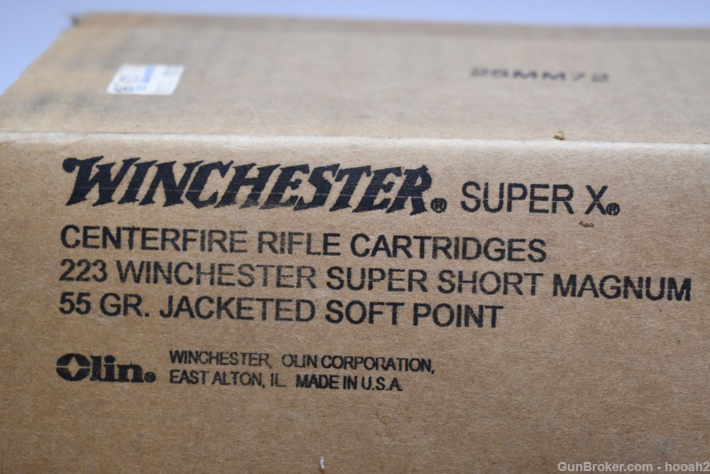 Full Case 200 Rds Winchester Super X 223 WSSM 55 G Jacketed Soft Point -img-1