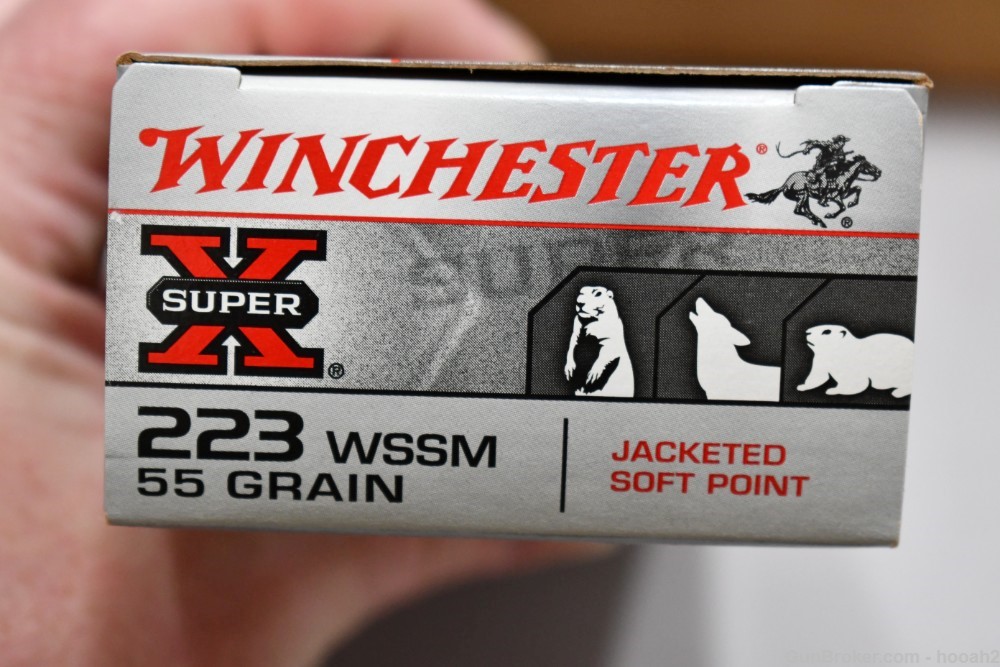 Full Case 200 Rds Winchester Super X 223 WSSM 55 G Jacketed Soft Point -img-6