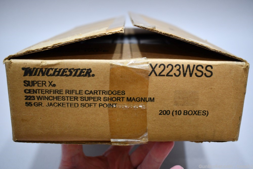 Full Case 200 Rds Winchester Super X 223 WSSM 55 G Jacketed Soft Point -img-3