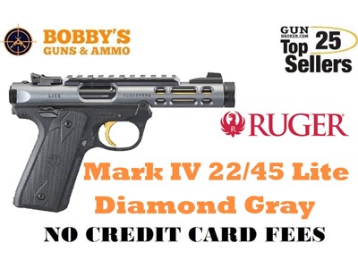 Ruger 43934 Mark IV 22-45 Lite 22 LR 10+1 4.40" TB Diamond Gray