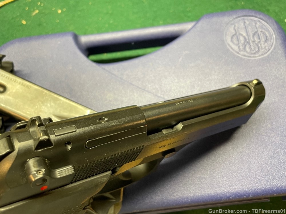 Beretta 92 Compact L type G decocker 9mm scarce w/ original box & 3 mags-img-8