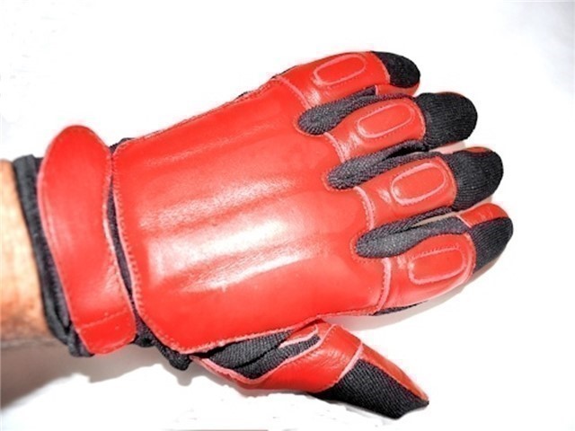 Lg Sap Gloves - Red Leather and Black Neoprene-img-1
