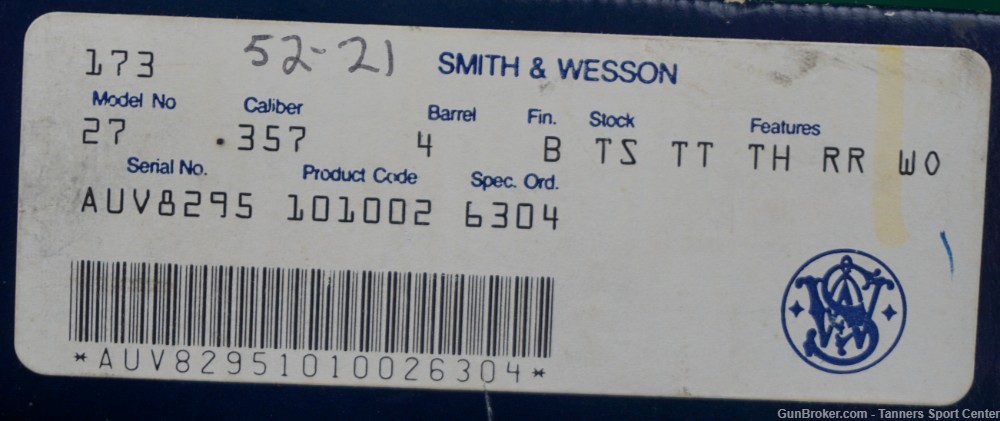 S&W Smith 27 27-3 357 357mag 4" Blue No Reserve 1¢ Start-img-27
