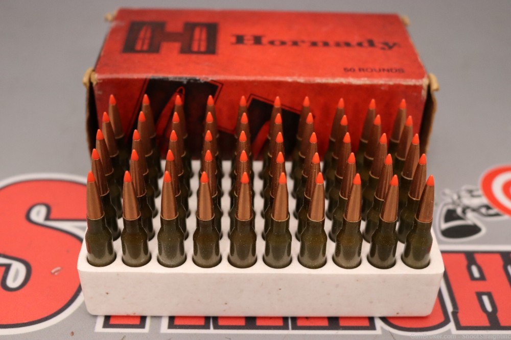 Lot O' One (1) Box of 50rds Hornady 5.45x39mm 60gr VMAX w/ Steel Cases-img-1