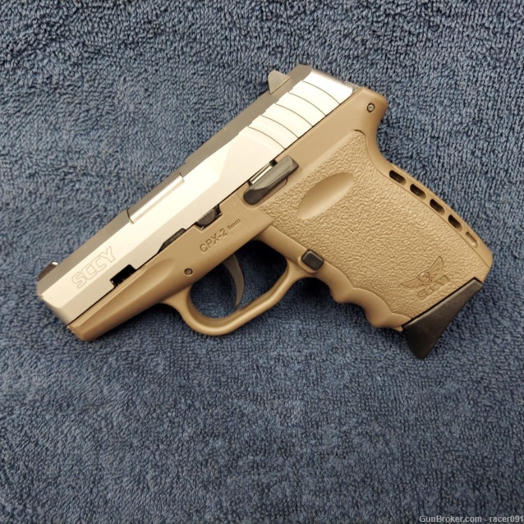 SCCY INDUSTRIES CPX-2 TTDE SEMI-AUTO PISTOL FDE / STAINLESS  9M  3"" BBL-img-1