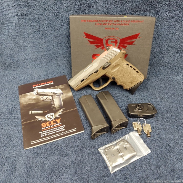 SCCY INDUSTRIES CPX-2 TTDE SEMI-AUTO PISTOL FDE / STAINLESS  9M  3"" BBL-img-0