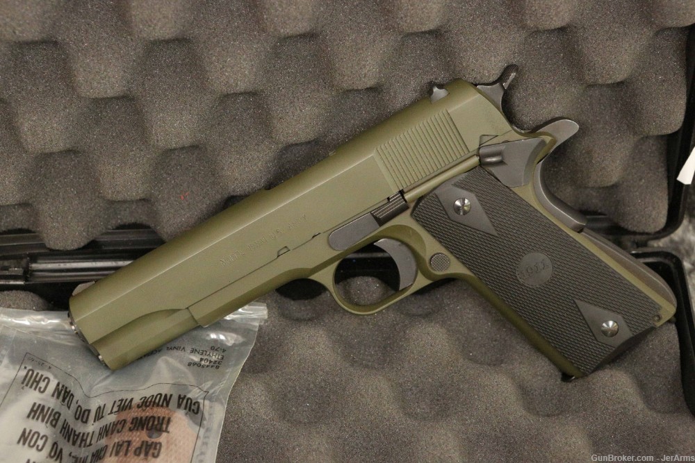AUTO ORDNANCE 1911A1 .45ACP 1911 Semi Auto pistol Sniper Green 1911SGCAB-img-1