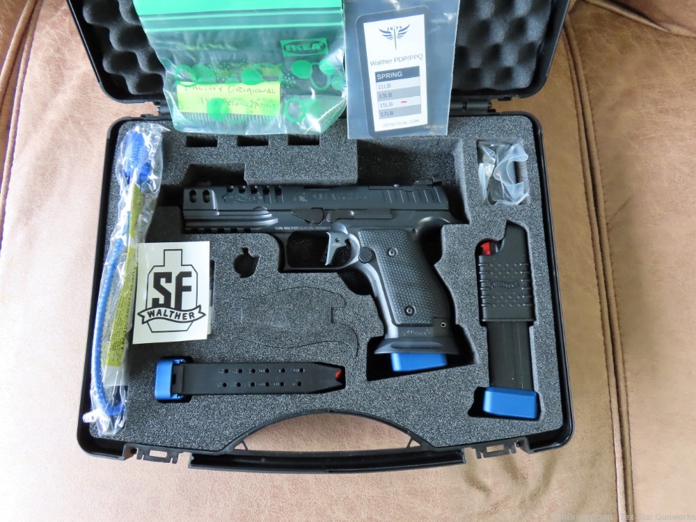 WALTHER Q5 MATCH SF PRO 9MM EXTRA DYNAMIC BLK TRGR, 3-17 RD MAGS, ORG CASE-img-0
