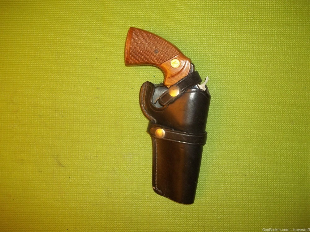 Smith Wesson Logo Right Hand Leather Holster Colt 3"  Det Sp Agent Cobra-img-0