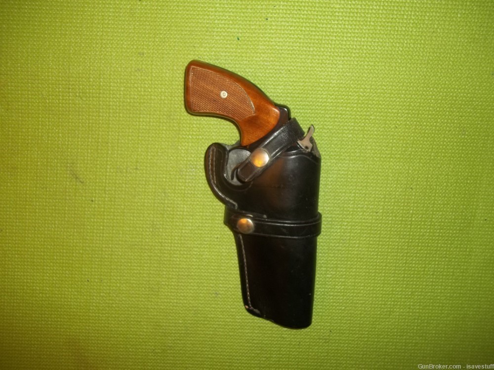Smith Wesson Logo Right Hand Leather Holster Colt 3"  Det Sp Agent Cobra-img-1