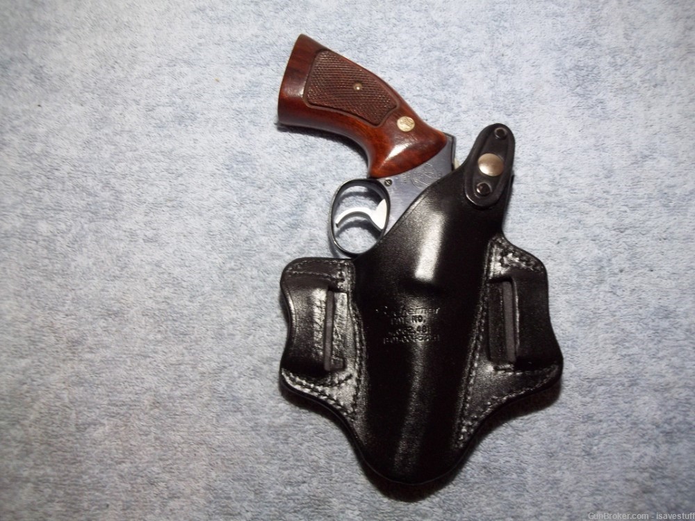 NOS Bucheimer L/H Concealer OWB Leather Holster Smith Wesson 4" 10 13 19 65-img-1
