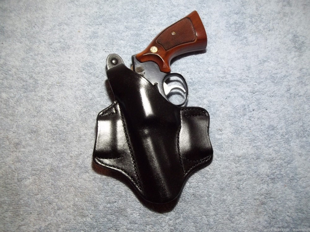 NOS Bucheimer L/H Concealer OWB Leather Holster Smith Wesson 4" 10 13 19 65-img-0