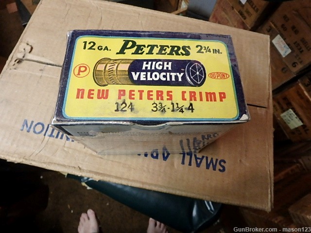 FULL 20 BOX CASE OLD 12 GA PETERS IN DUCK BOX  500 RDS 20 BOXES-img-4