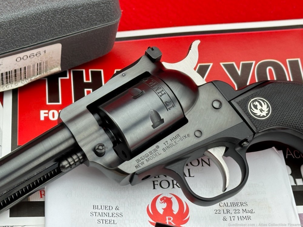 2014 Ruger Single-Six Convertible .17 HMR / .17-M2 Blue 6.5" - Collector!-img-3