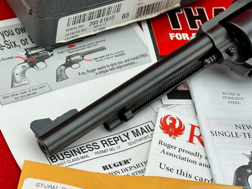 2014 Ruger Single-Six Convertible .17 HMR / .17-M2 Blue 6.5" - Collector!-img-2