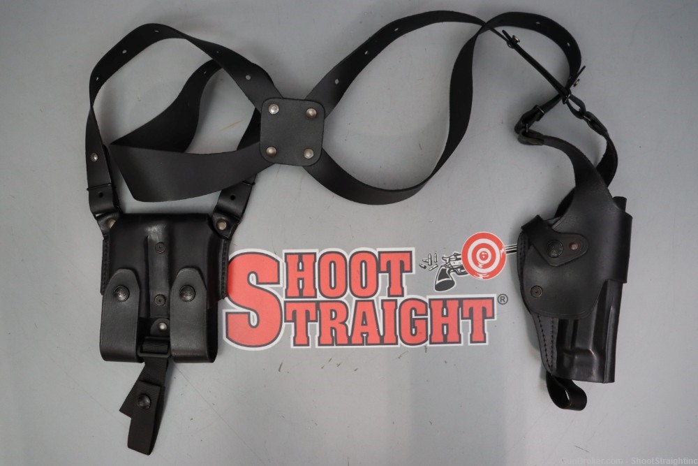 Falco Black Leather Roto - Shoulder Holster for Beretta 92FS-img-0