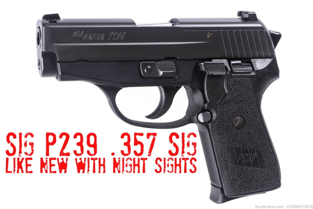 Sig Sauer P239 .357 Sig DA/SA Night Sights RARE Pistol LIKE NEW-img-0