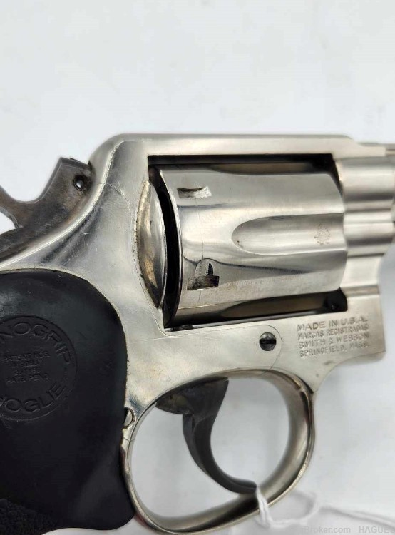 Pre Owned: Smith & Wesson Model 10-8 .38 Special Revolver - Nickel Finish -img-2