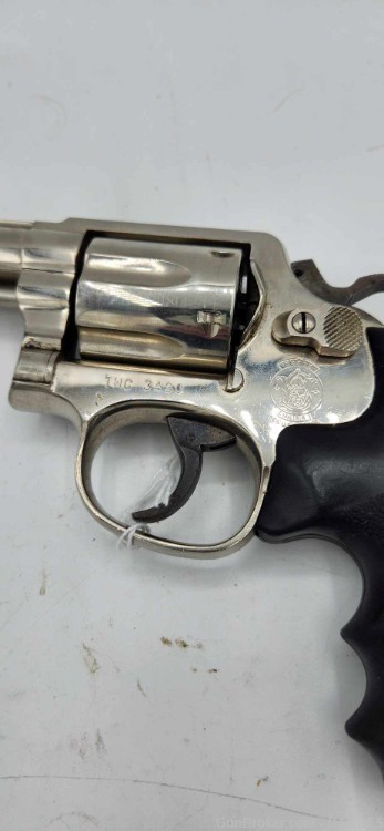 Pre Owned: Smith & Wesson Model 10-8 .38 Special Revolver - Nickel Finish -img-5