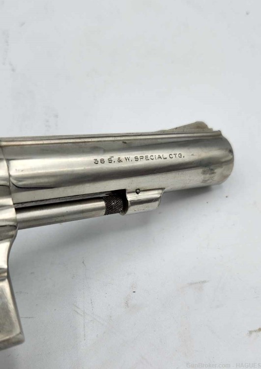 Pre Owned: Smith & Wesson Model 10-8 .38 Special Revolver - Nickel Finish -img-1