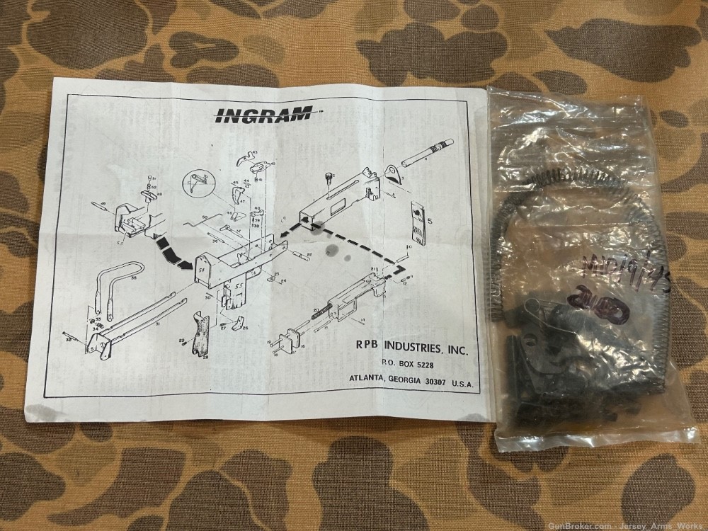 OEM RPB INGRAM MAC-10 M10 SMG Fire Control Group + Spare Parts NOS COBRAY -img-9