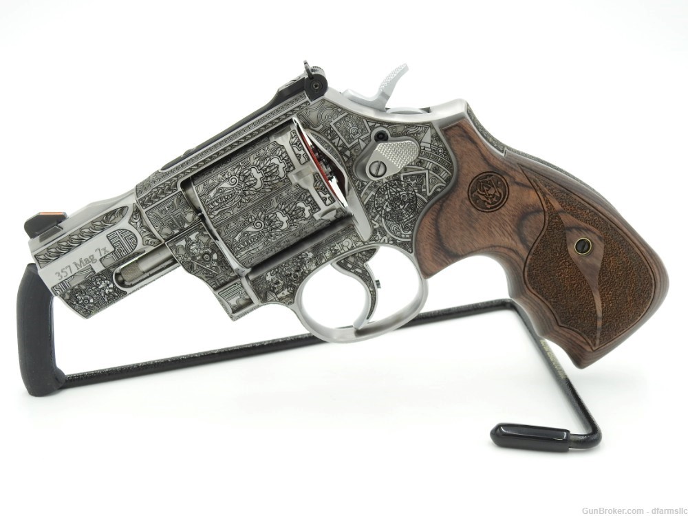 Custom Engraved Aztec Empire S&W Smith & Wesson 686 PC 357 Magnum 2.5" -img-2