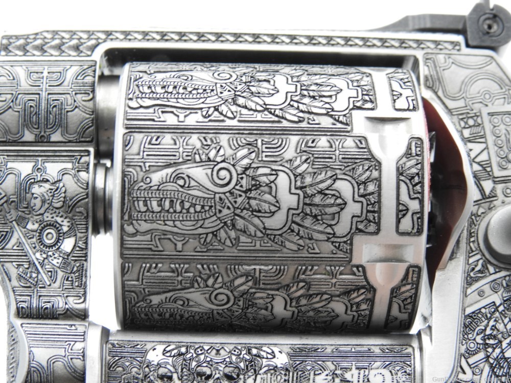 Custom Engraved Aztec Empire S&W Smith & Wesson 686 PC 357 Magnum 2.5" -img-26