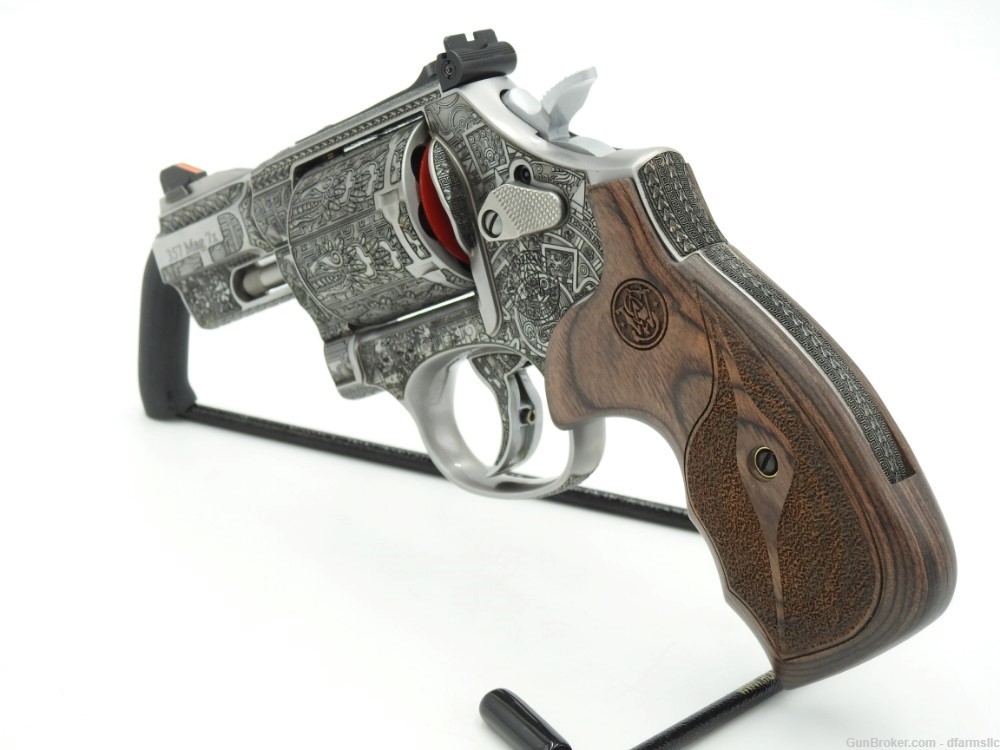 Custom Engraved Aztec Empire S&W Smith & Wesson 686 PC 357 Magnum 2.5" -img-7