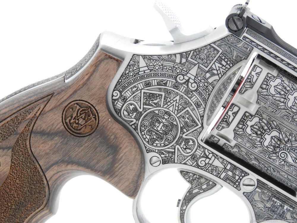 Custom Engraved Aztec Empire S&W Smith & Wesson 686 PC 357 Magnum 2.5" -img-14