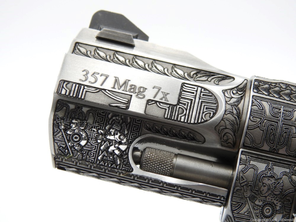 Custom Engraved Aztec Empire S&W Smith & Wesson 686 PC 357 Magnum 2.5" -img-25