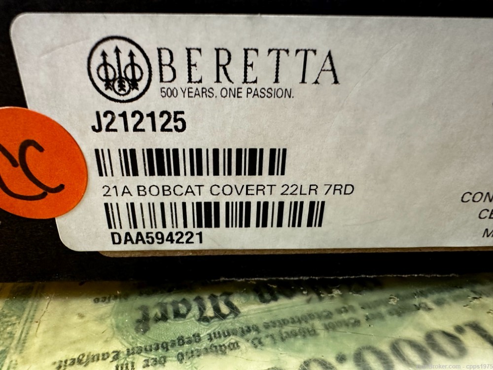 Beretta 21A Bobcat Covert 22LR 7RD Threaded Barrel Penny Start .01 NR-img-16