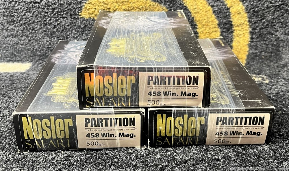 60 Rnds of Nosler Partition .458 Win Mag 500 Grain Partition Bullet NOS!!-img-0